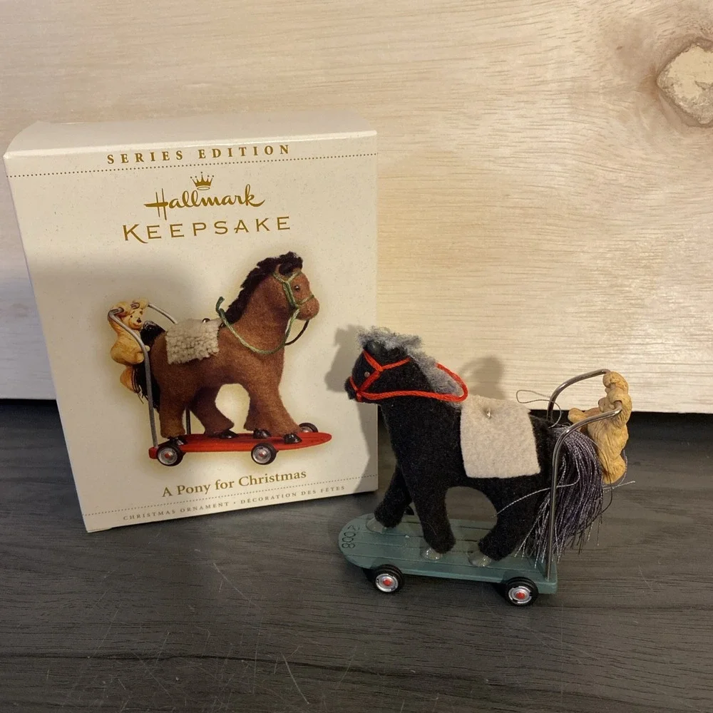 Hallmark A PONY FOR CHRISTMAS Ornament 2006 ~ Teddy Bear Horse 9th In The Series